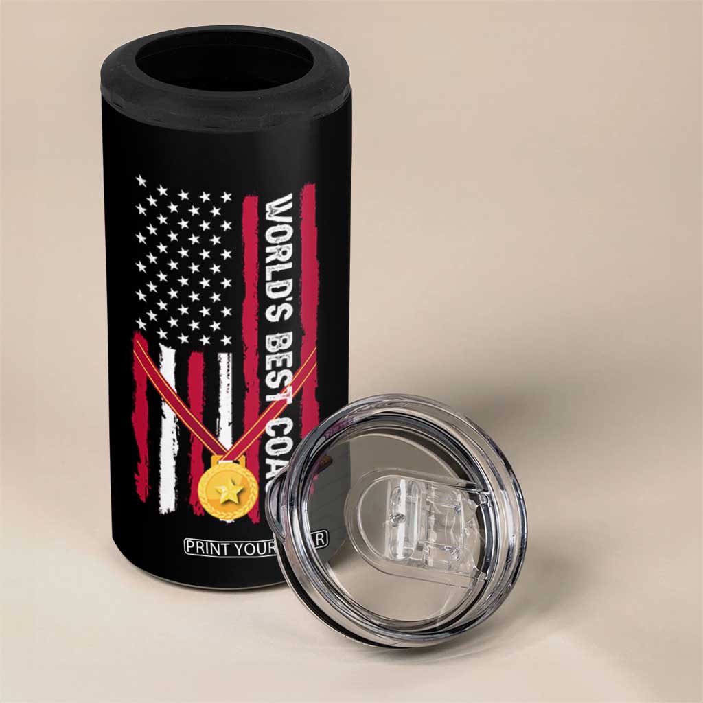 Best Coach Appreciation Gifts 4 in 1 Can Cooler Tumbler Thank You Coach Coaches Appreciation Gifts US Flag TB10 Print Your Wear