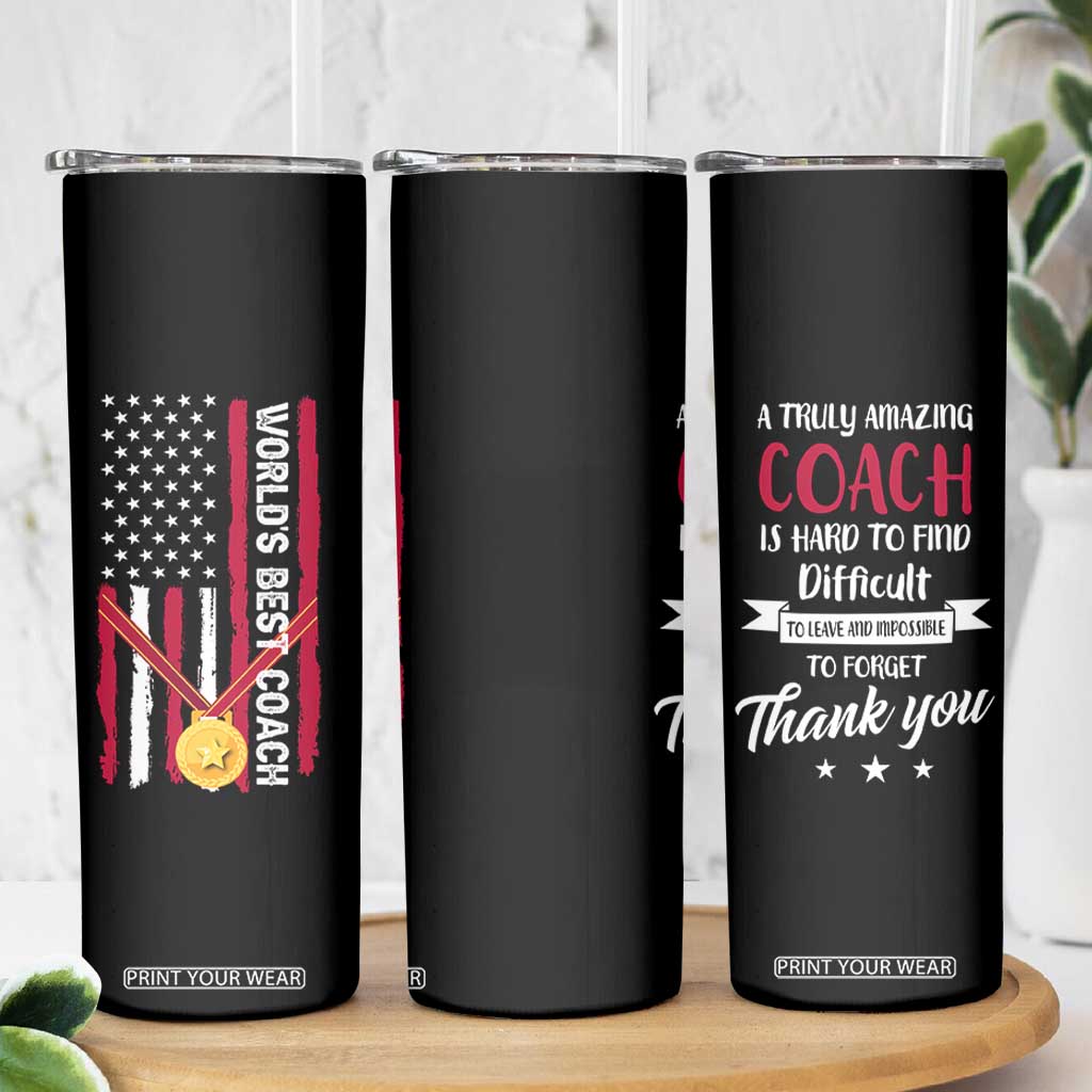 Best Coach Appreciation Gifts Skinny Tumbler Thank You Coach Coaches Appreciation Gifts US Flag TB10 Print Your Wear