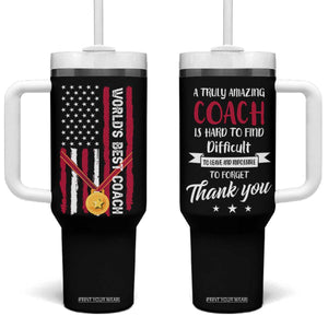 Best Coach Appreciation Gifts Tumbler With Handle Thank You Coach Coaches Appreciation Gifts US Flag TB10 One Size: 40 oz Black Print Your Wear