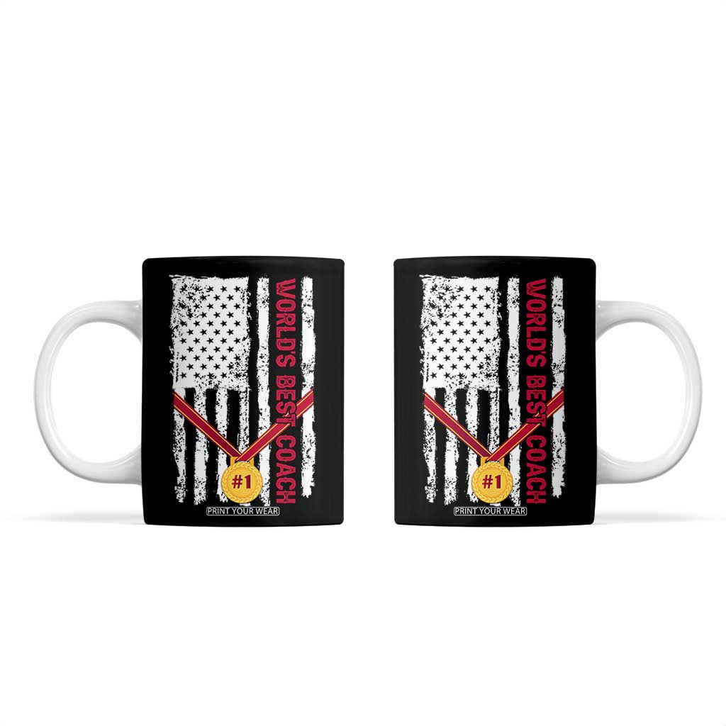 Coach Gifts Coffee Mug World's Best Coach Appreciation Gifts US Flag TB10 Black Print Your Wear