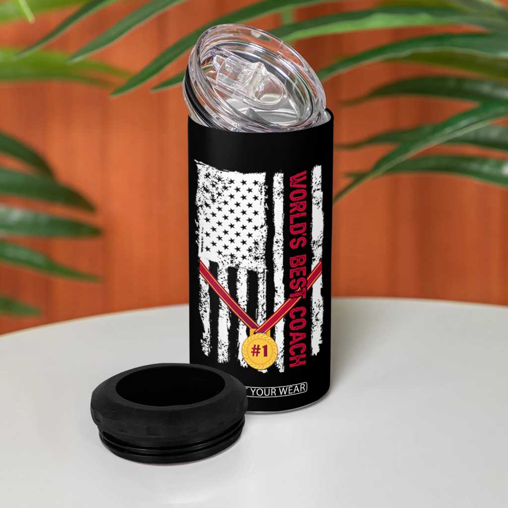 Coach Gifts 4 in 1 Can Cooler Tumbler World's Best Coach Appreciation Gifts US Flag TB10 Print Your Wear