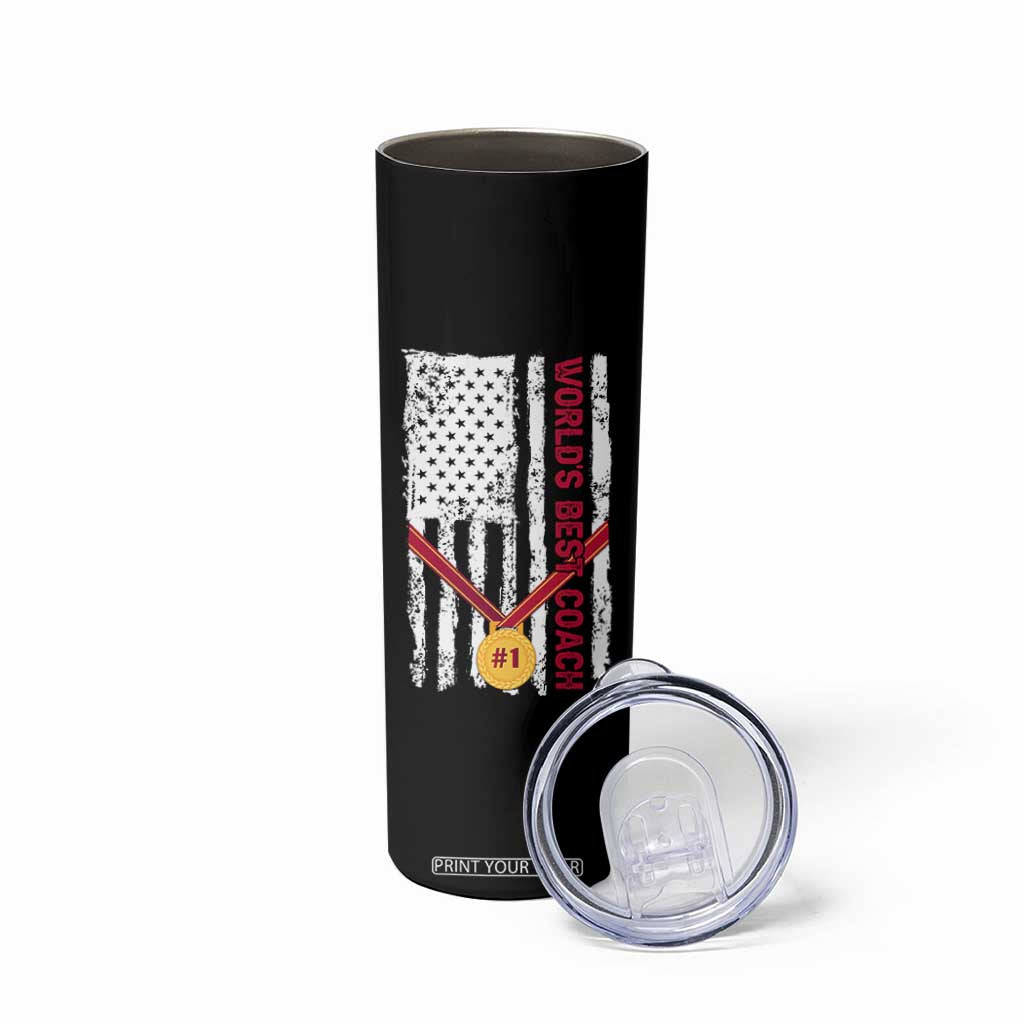 Coach Gifts Skinny Tumbler World's Best Coach Appreciation Gifts US Flag TB10 Print Your Wear