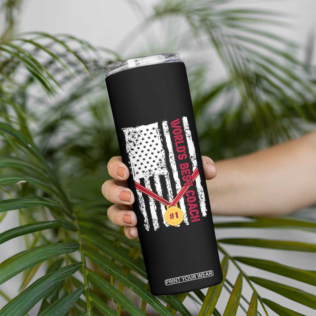 Coach Gifts Skinny Tumbler World's Best Coach Appreciation Gifts US Flag TB10 Print Your Wear