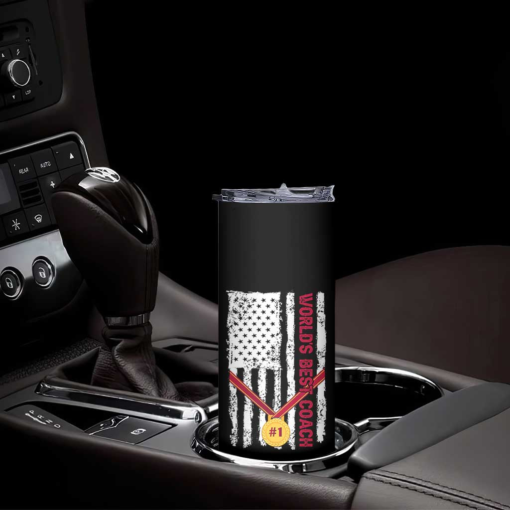 Coach Gifts Skinny Tumbler World's Best Coach Appreciation Gifts US Flag TB10 Print Your Wear