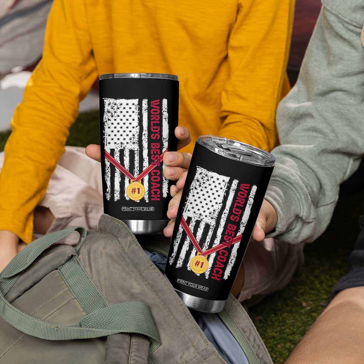 Coach Gifts Tumbler Cup World's Best Coach Appreciation Gifts US Flag TB10 Print Your Wear