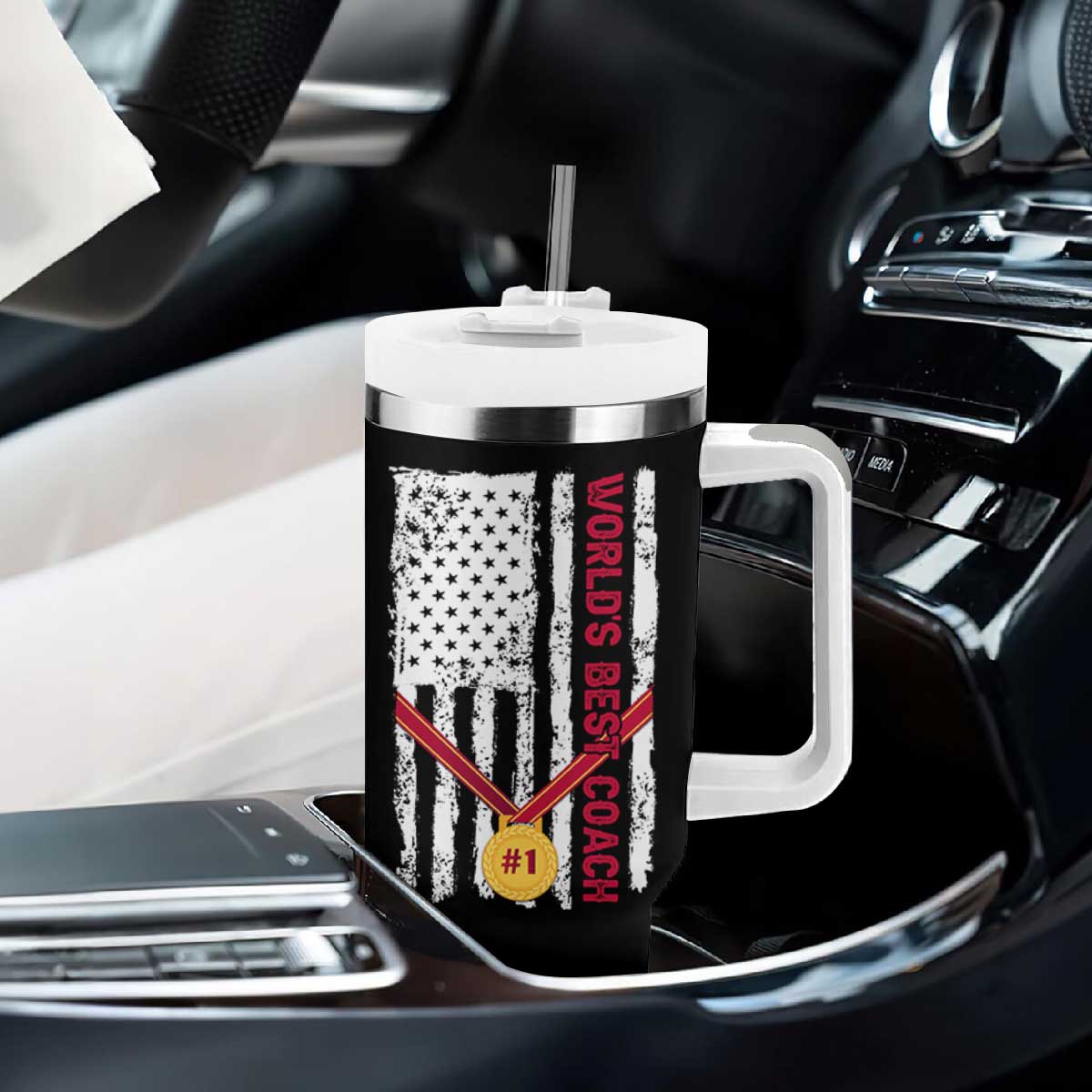 Coach Gifts Tumbler With Handle World's Best Coach Appreciation Gifts US Flag TB10 Print Your Wear