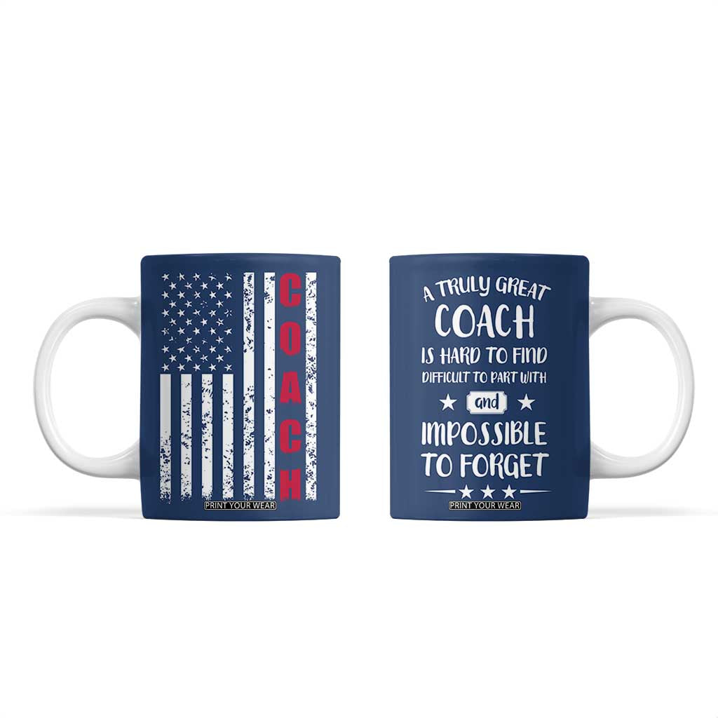 Coach Gifts Coffee Mug Soccer Softball Basketball Football Coachs Appreciation Gift TB10 Navy Print Your Wear