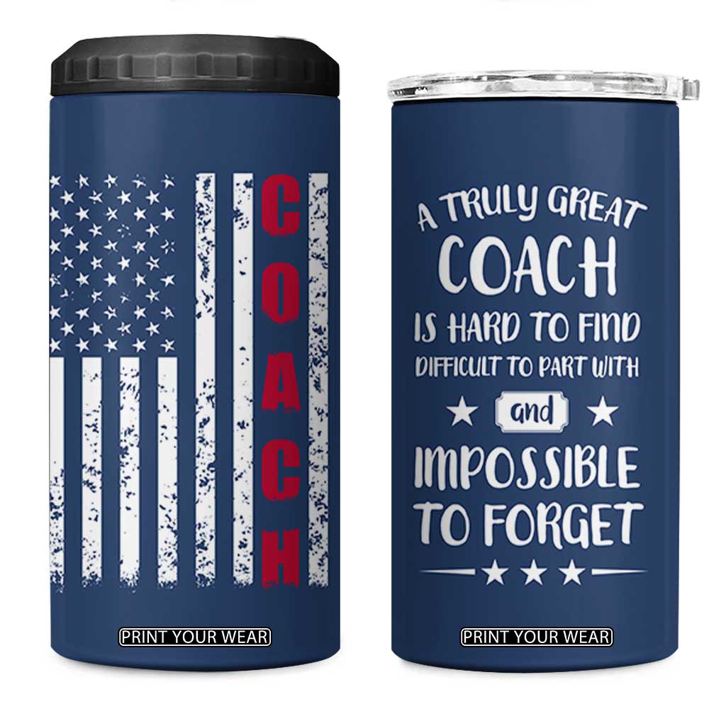 Coach Gifts 4 in 1 Can Cooler Tumbler Soccer Softball Basketball Football Coachs Appreciation Gift TB10 One Size: 16 oz Navy Print Your Wear