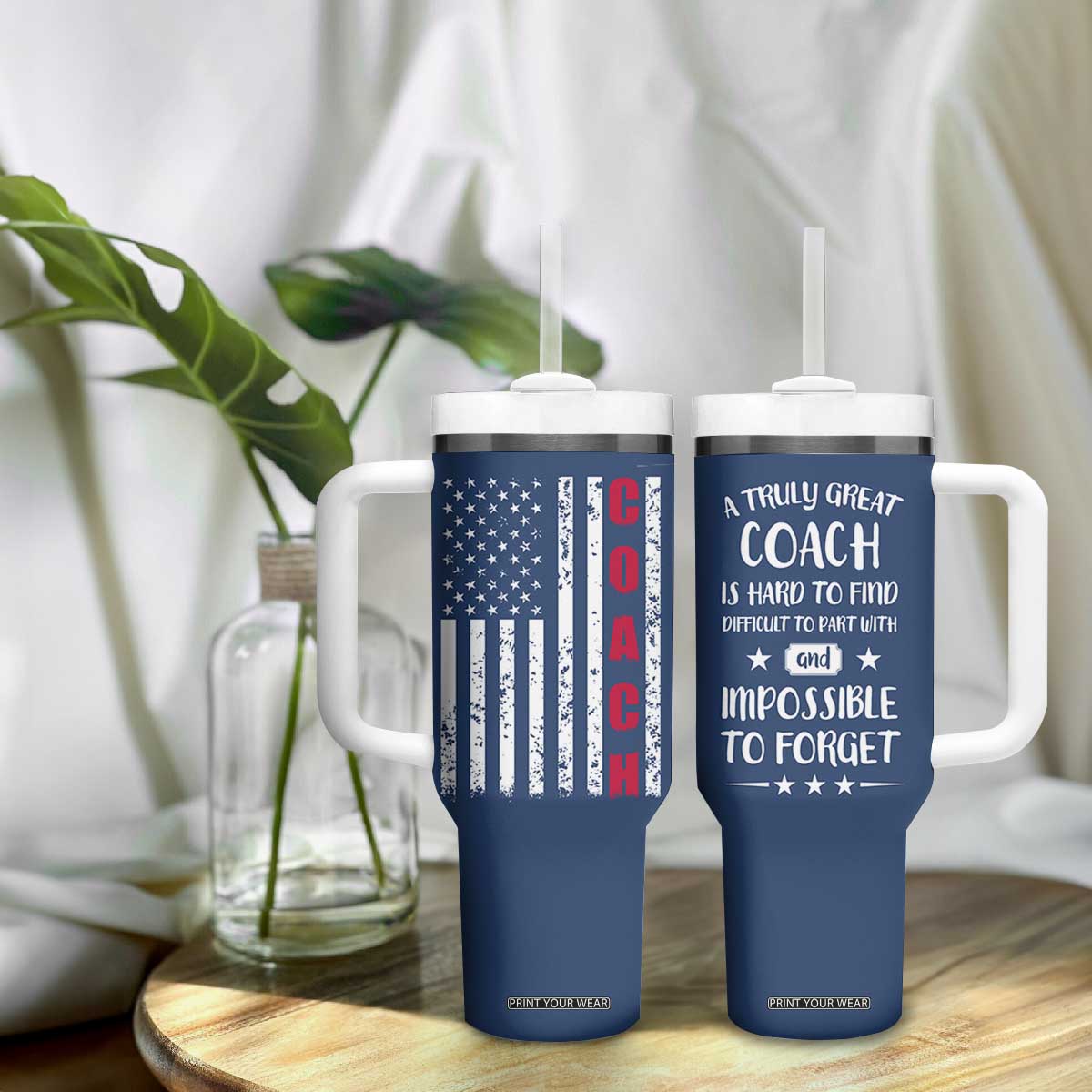 Coach Gifts Tumbler With Handle Soccer Softball Basketball Football Coachs Appreciation Gift TB10 Print Your Wear