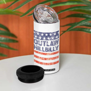 Trump Vance 2024 Election 4 in 1 Can Cooler Tumbler Outlaw Hillbilly 45 47 US Flag Vintage TB10 Print Your Wear