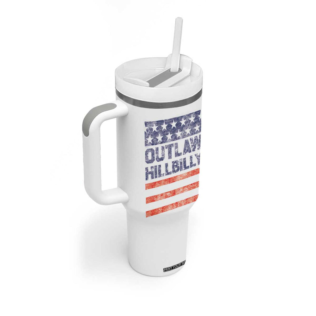 Trump Vance 2024 Election Tumbler With Handle Outlaw Hillbilly 45 47 US Flag Vintage TB10 Print Your Wear