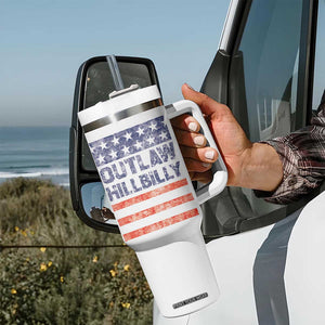 Trump Vance 2024 Election Tumbler With Handle Outlaw Hillbilly 45 47 US Flag Vintage TB10 Print Your Wear