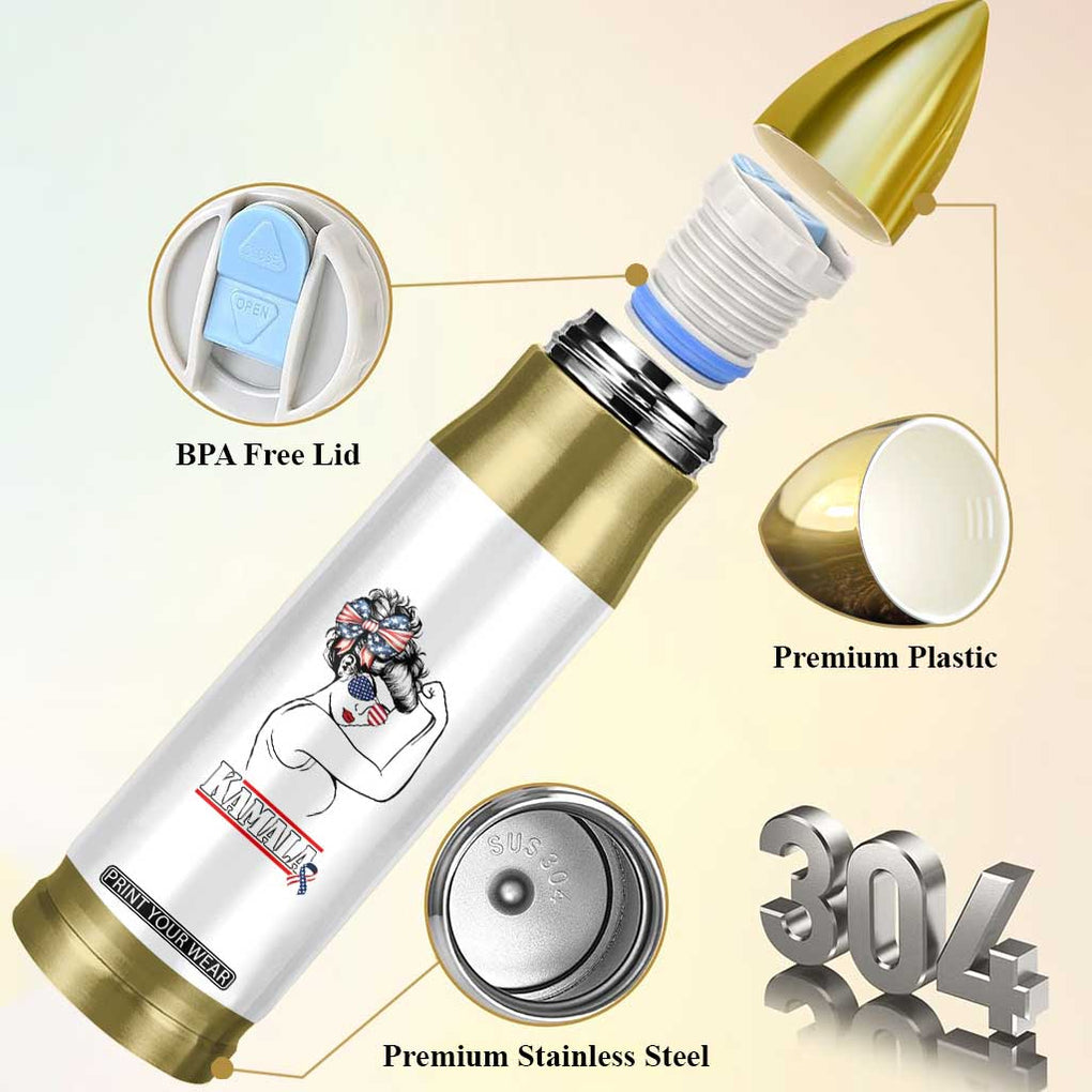 Harris 2024 Bullet Tumbler Ladies Voting Kamala Presidential Election TB10 Print Your Wear