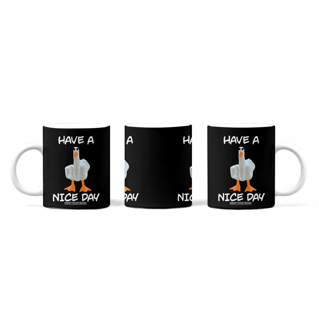 Duck You Coffee Mug Funny Middle Finger Duck You White Elephant Gifts For Adults TB10 Print Your Wear