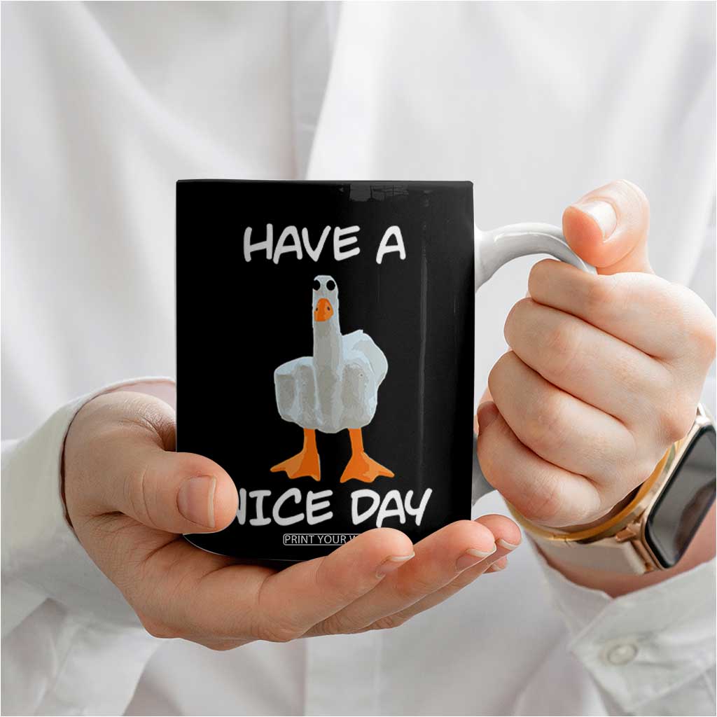 Duck You Coffee Mug Funny Middle Finger Duck You White Elephant Gifts For Adults TB10 Print Your Wear