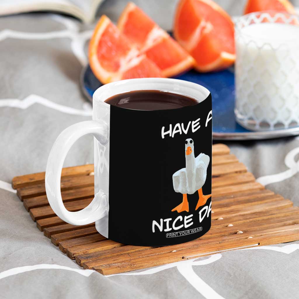 Duck You Coffee Mug Funny Middle Finger Duck You White Elephant Gifts For Adults TB10 Print Your Wear