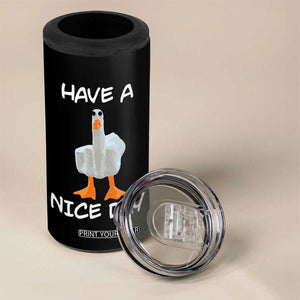 Duck You 4 in 1 Can Cooler Tumbler Funny Middle Finger Duck You White Elephant Gifts For Adults TB10 Print Your Wear