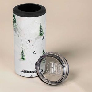 Skiing Gifts 4 in 1 Can Cooler Tumbler Funny Ski Gift for Skiers Downhill Skiing TB10 Print Your Wear