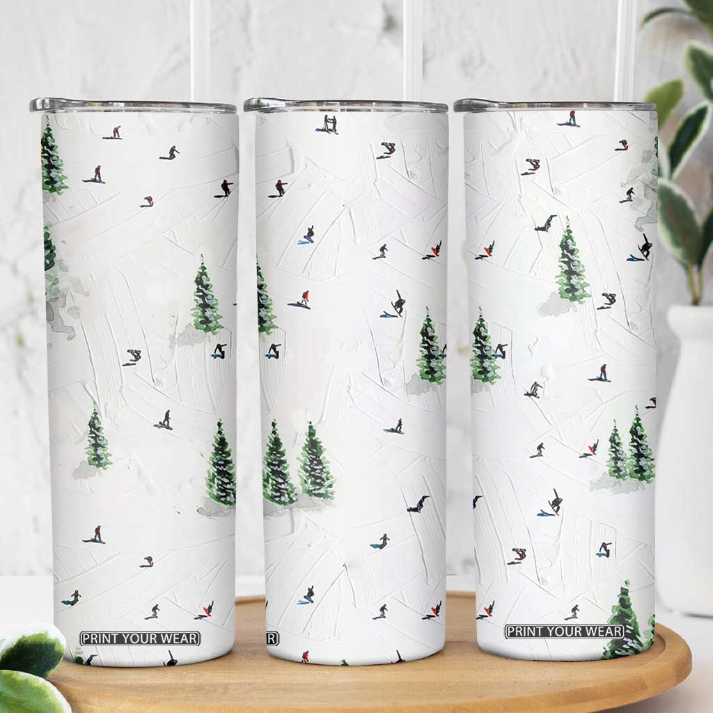 Skiing Gifts Skinny Tumbler Funny Ski Gift for Skiers Downhill Skiing TB10 Print Your Wear