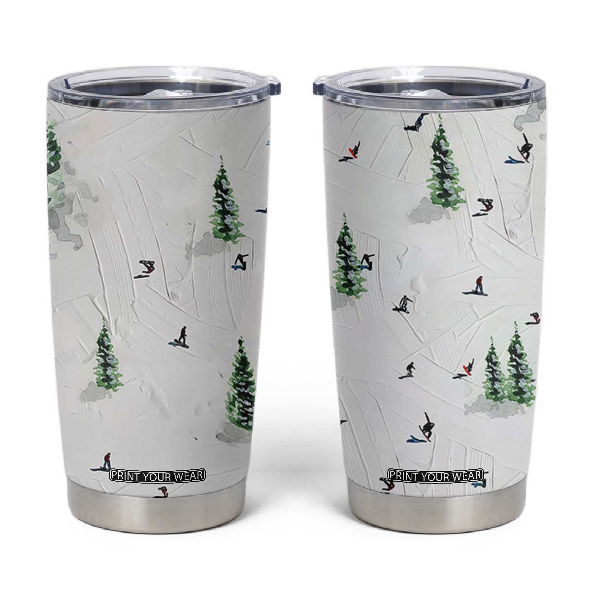Skiing Gifts Tumbler Cup Funny Ski Gift for Skiers Downhill Skiing TB10 White Print Your Wear