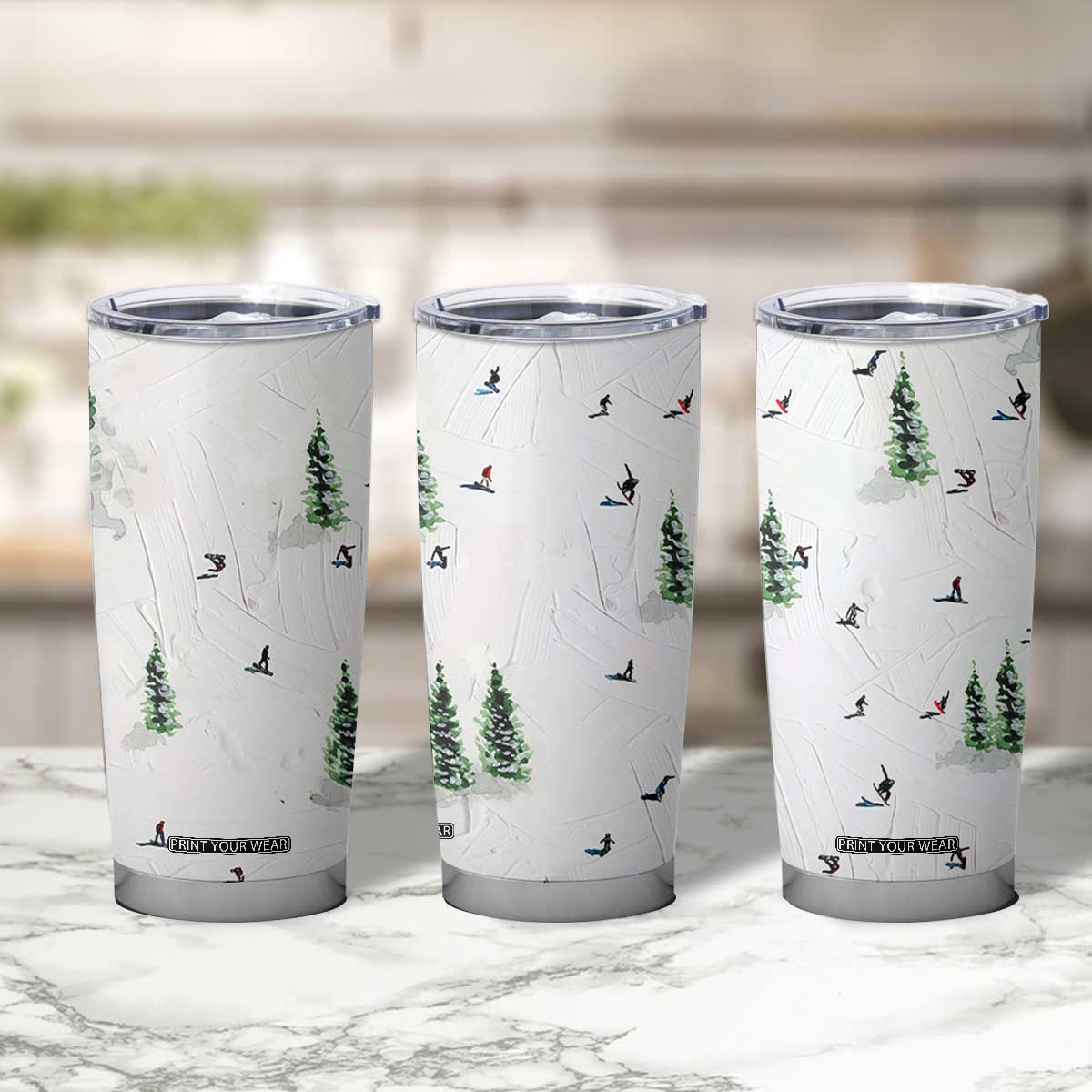 Skiing Gifts Tumbler Cup Funny Ski Gift for Skiers Downhill Skiing TB10 Print Your Wear