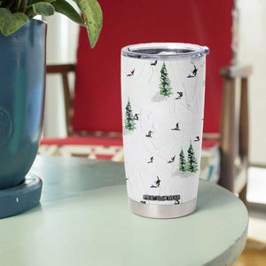 Skiing Gifts Tumbler Cup Funny Ski Gift for Skiers Downhill Skiing TB10 Print Your Wear
