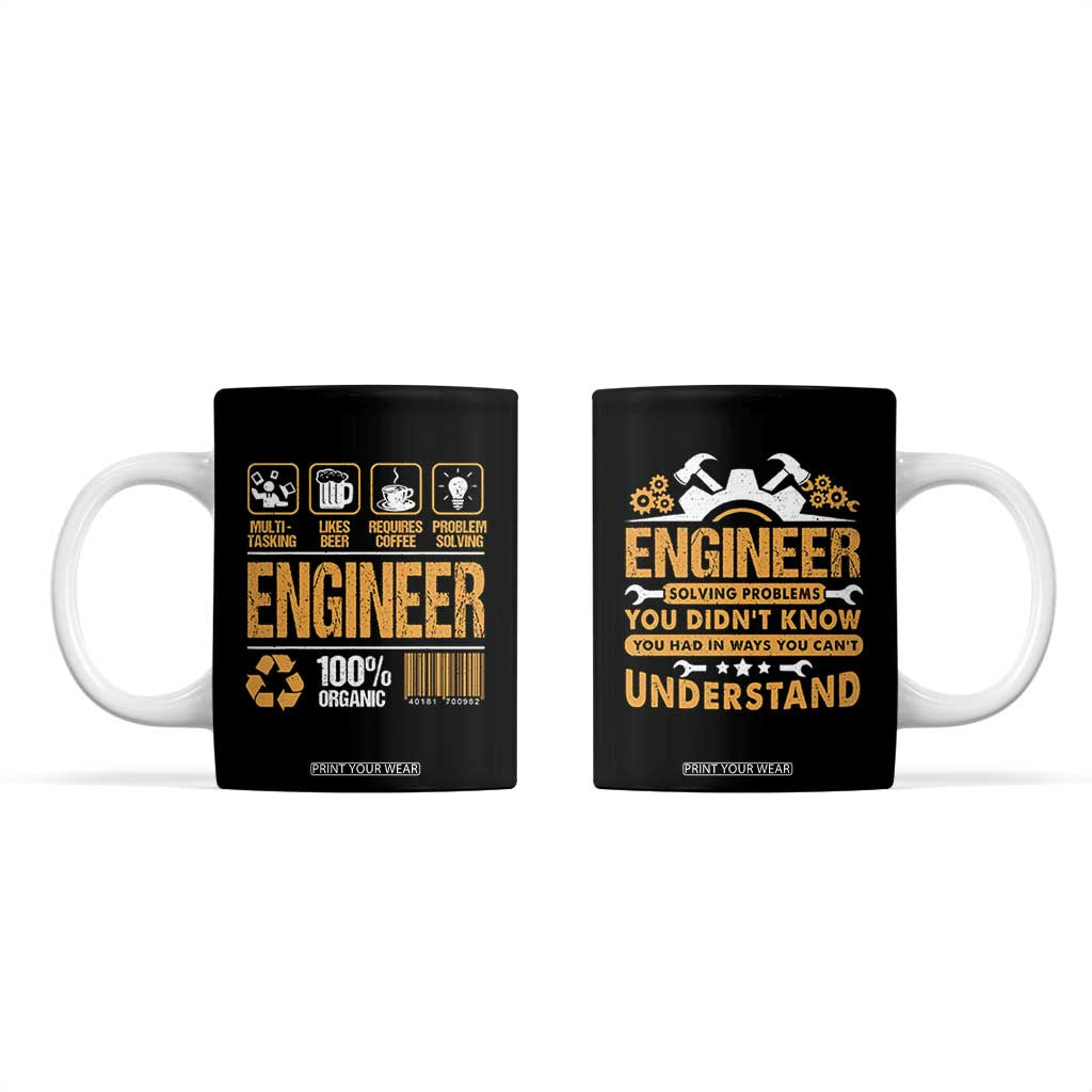 Engineer Gifts Coffee Mug Mechanical Aerospace Engineering TB10 Black Print Your Wear