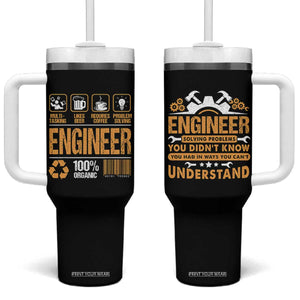 Engineer Gifts Tumbler With Handle Mechanical Aerospace Engineering TB10 One Size: 40 oz Black Print Your Wear