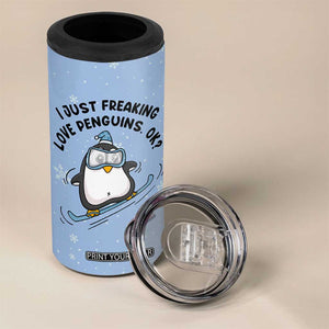 Penguin Gifts 4 in 1 Can Cooler Tumbler Gift For Girls Friends Teacher Girlfriend Who Loves Penguins TB10 Print Your Wear