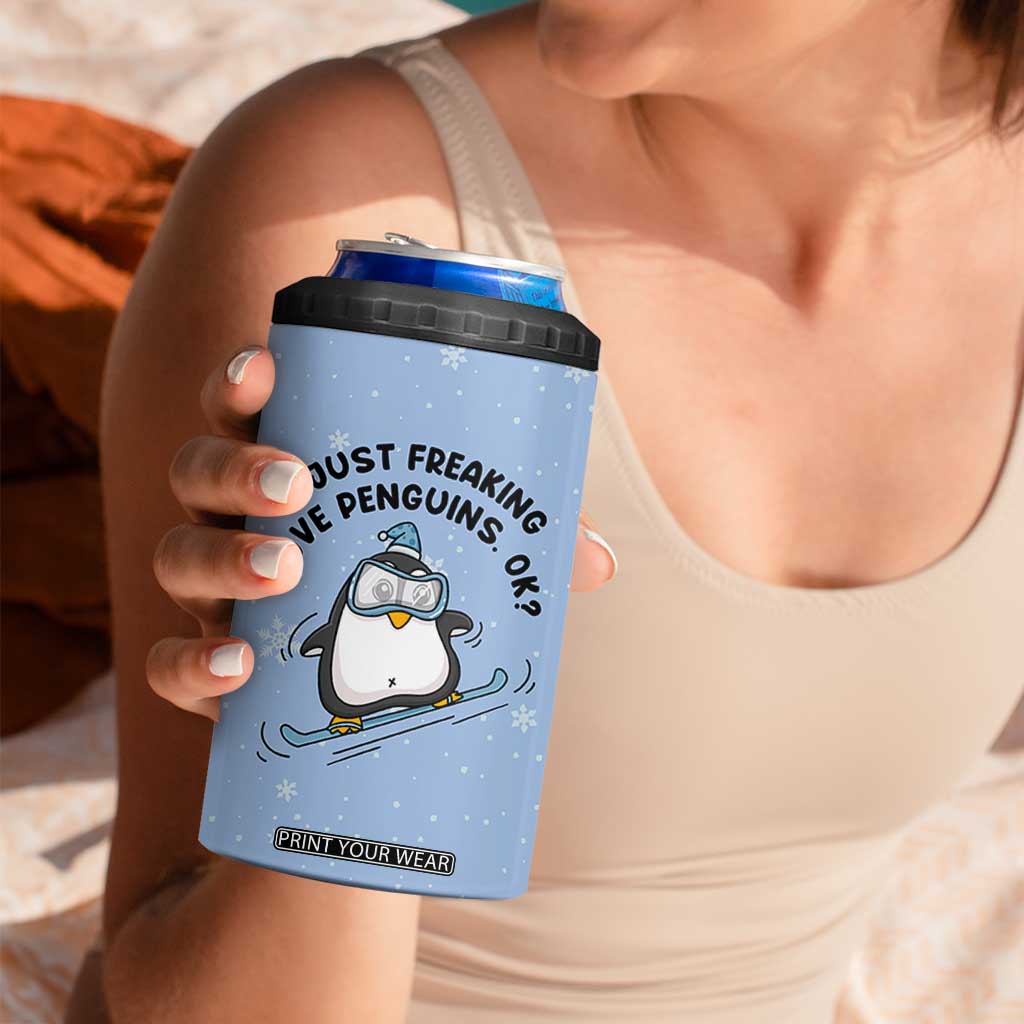Penguin Gifts 4 in 1 Can Cooler Tumbler Gift For Girls Friends Teacher Girlfriend Who Loves Penguins TB10 Print Your Wear