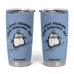 Penguin Gifts Tumbler Cup Gift For Girls Friends Teacher Girlfriend Who Loves Penguins TB10 Blue Print Your Wear