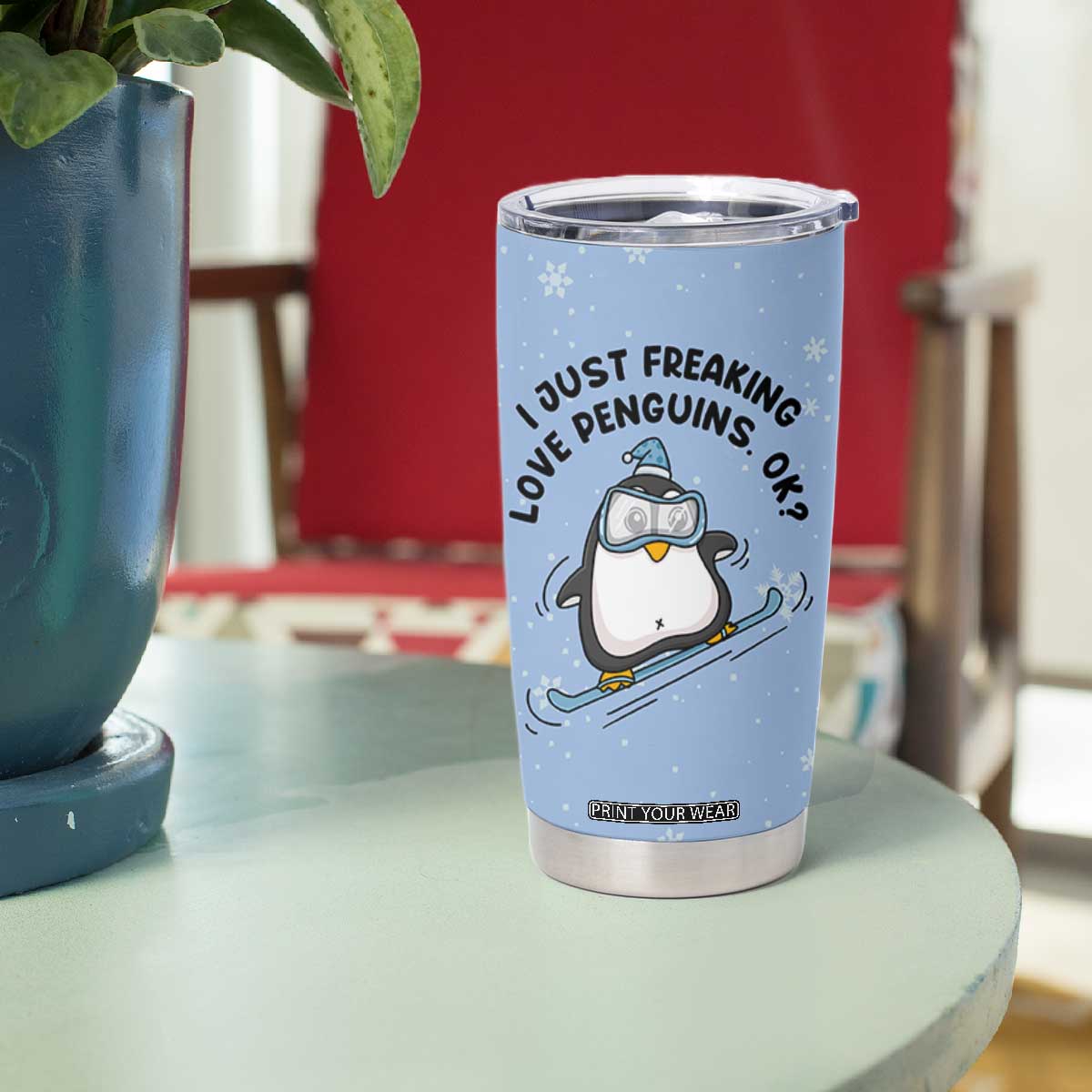 Penguin Gifts Tumbler Cup Gift For Girls Friends Teacher Girlfriend Who Loves Penguins TB10 Print Your Wear