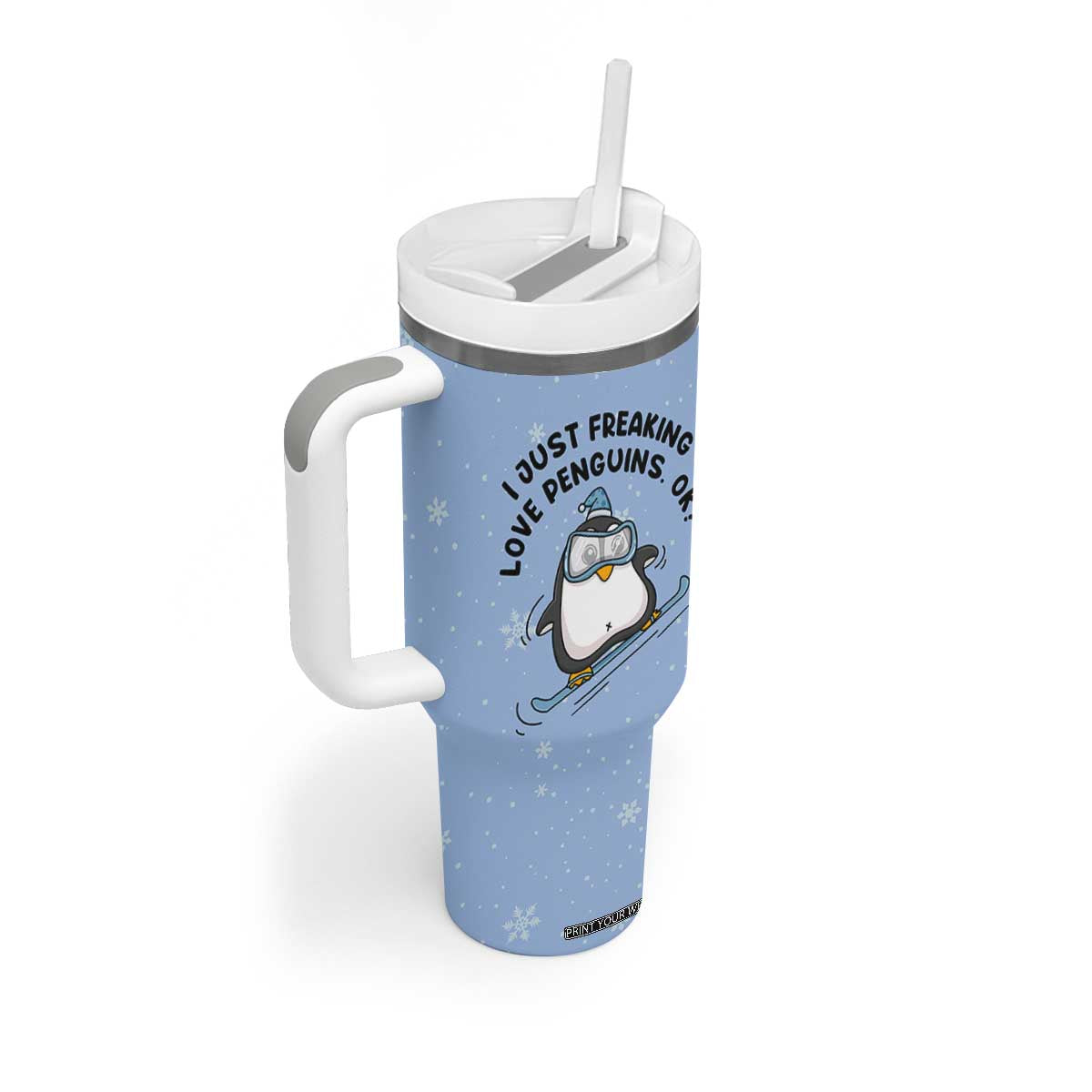 Penguin Gifts Tumbler With Handle Gift For Girls Friends Teacher Girlfriend Who Loves Penguins TB10 Print Your Wear