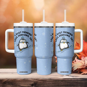 Penguin Gifts Tumbler With Handle Gift For Girls Friends Teacher Girlfriend Who Loves Penguins TB10 Print Your Wear