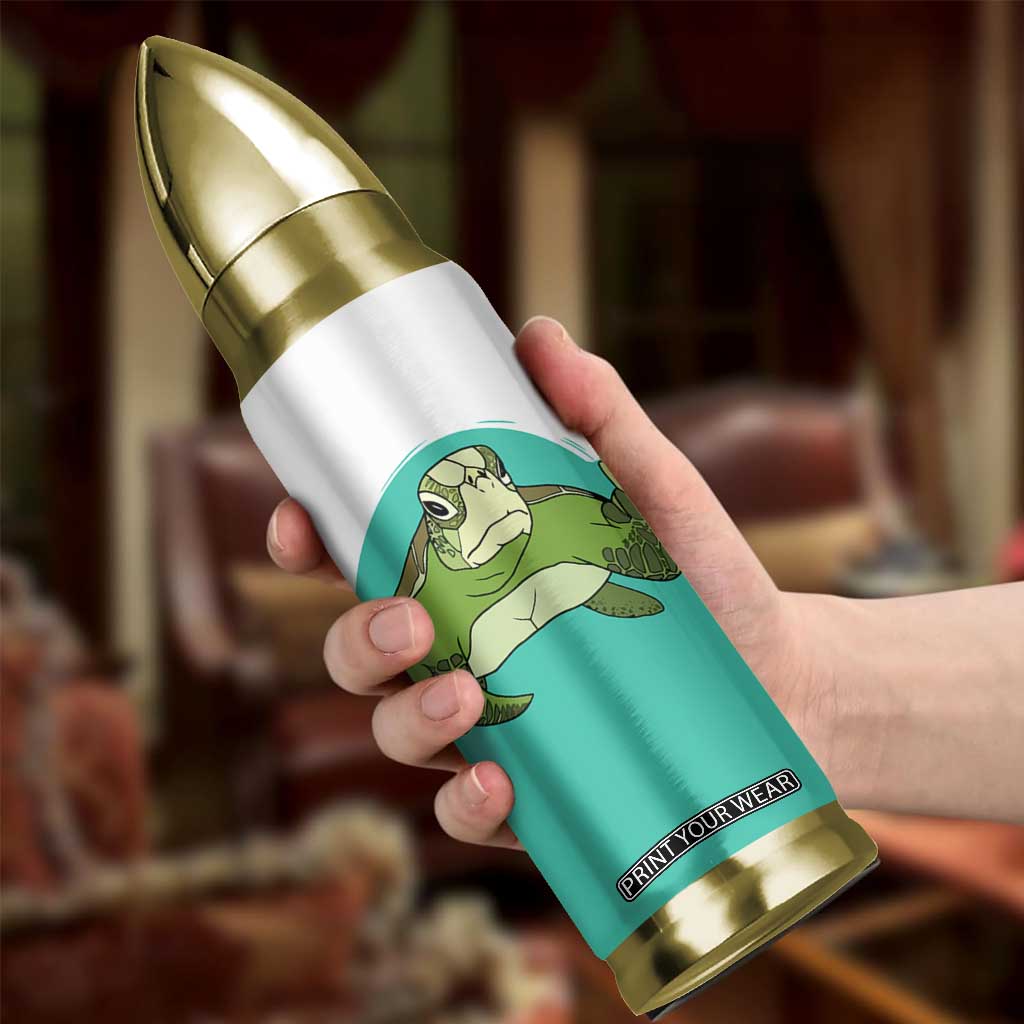 Funny Resting Face Bullet Tumbler This Is My Happy Face Sea Turtle Gifts TB10 Print Your Wear