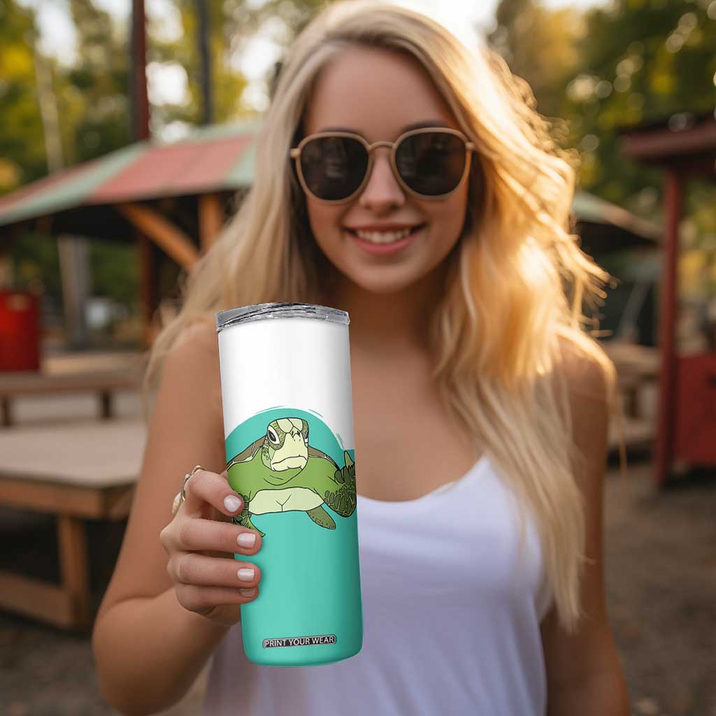 Funny Resting Face Skinny Tumbler This Is My Happy Face Sea Turtle Gifts TB10 Print Your Wear