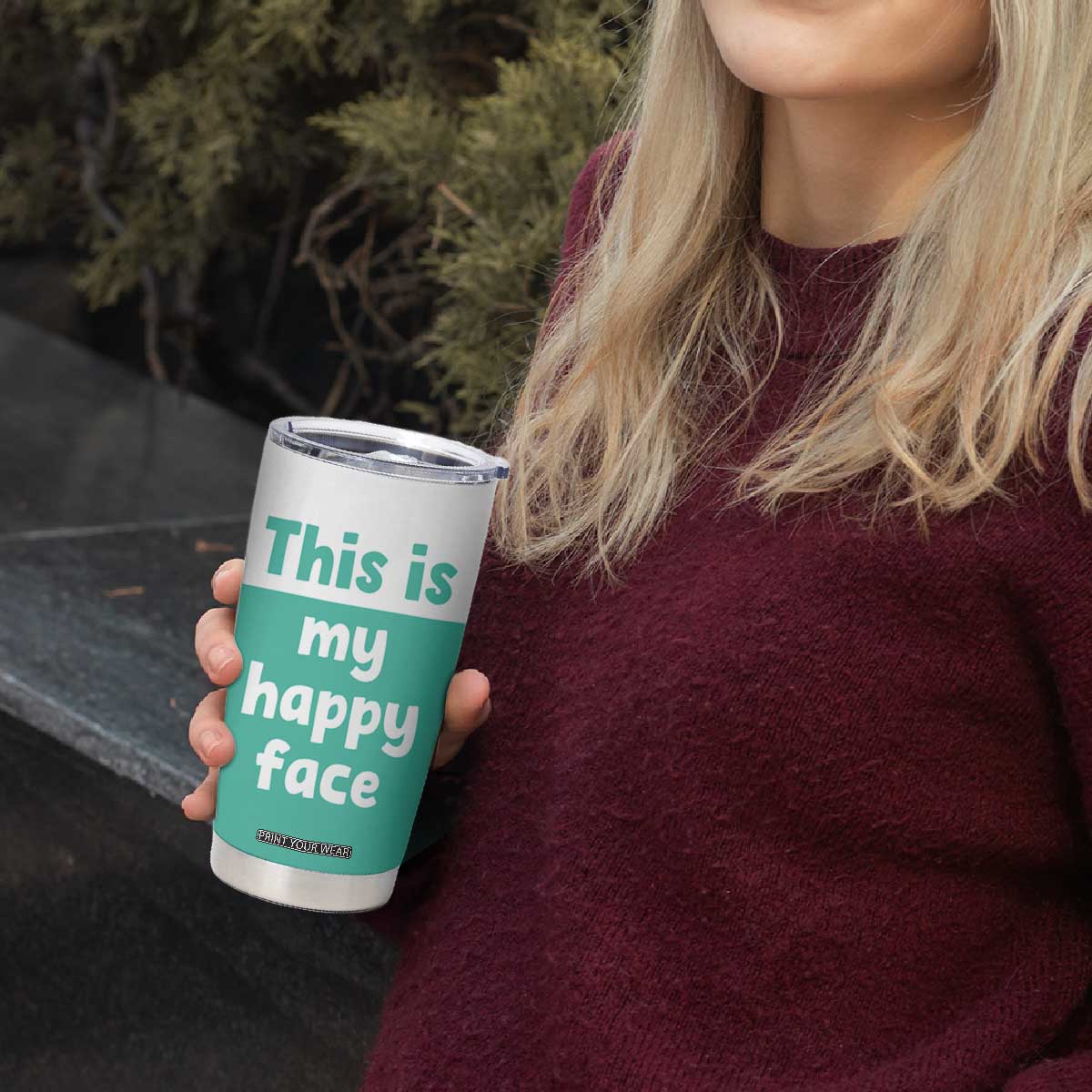 Funny Resting Face Tumbler Cup This Is My Happy Face Sea Turtle Gifts TB10 Print Your Wear
