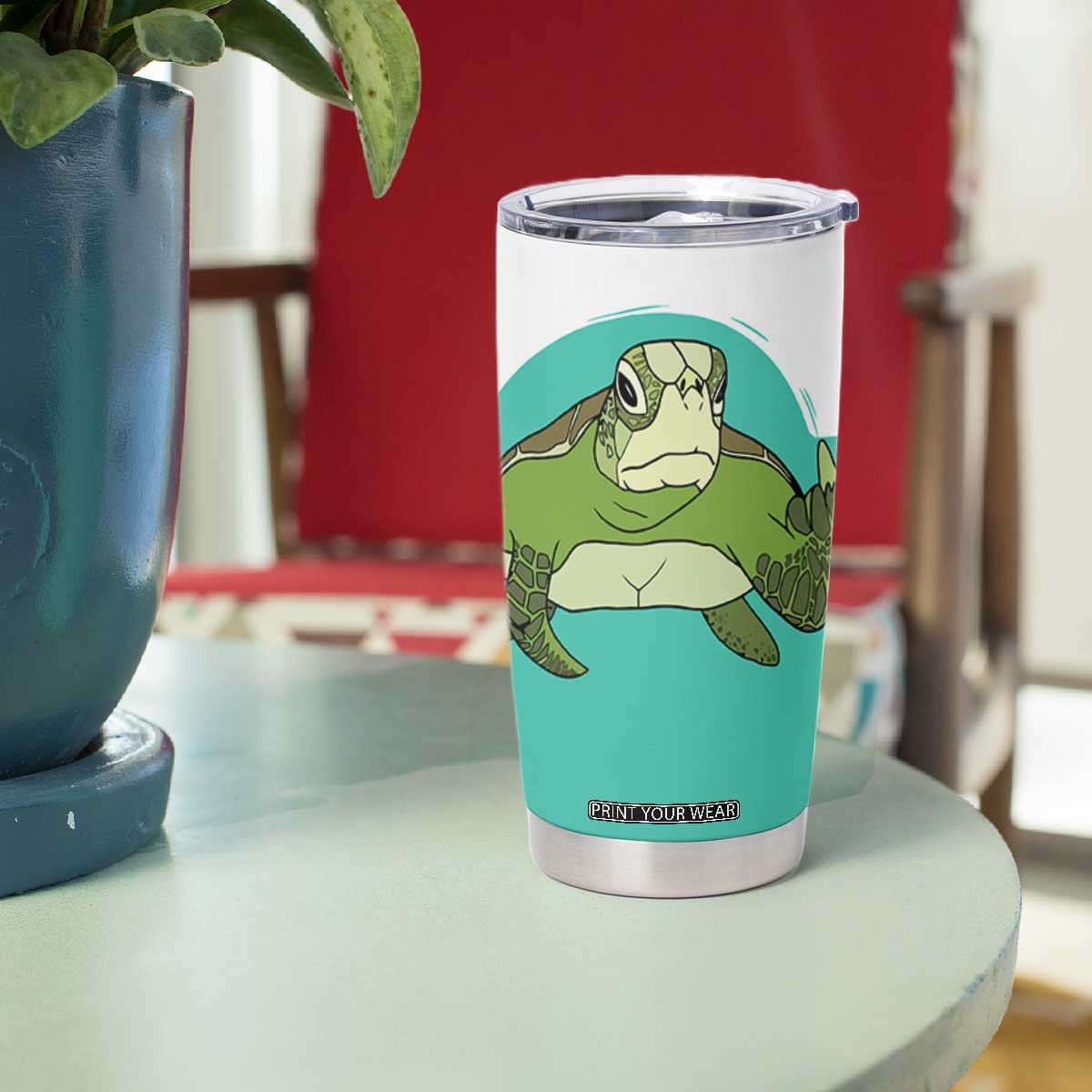 Funny Resting Face Tumbler Cup This Is My Happy Face Sea Turtle Gifts TB10 Print Your Wear