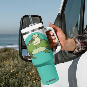 Funny Resting Face Tumbler With Handle This Is My Happy Face Sea Turtle Gifts TB10 Print Your Wear