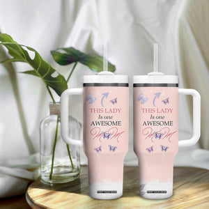 Birthday Gifts For Mom Tumbler With Handle This Lady Is One Awesome Mom Mothers Day Gifts TB10 Print Your Wear