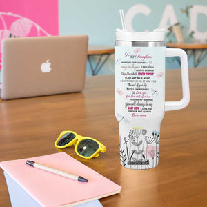 Daughter Gift From Mom Tumbler With Handle Valentines Day Gifts For Daughters TB10 Print Your Wear