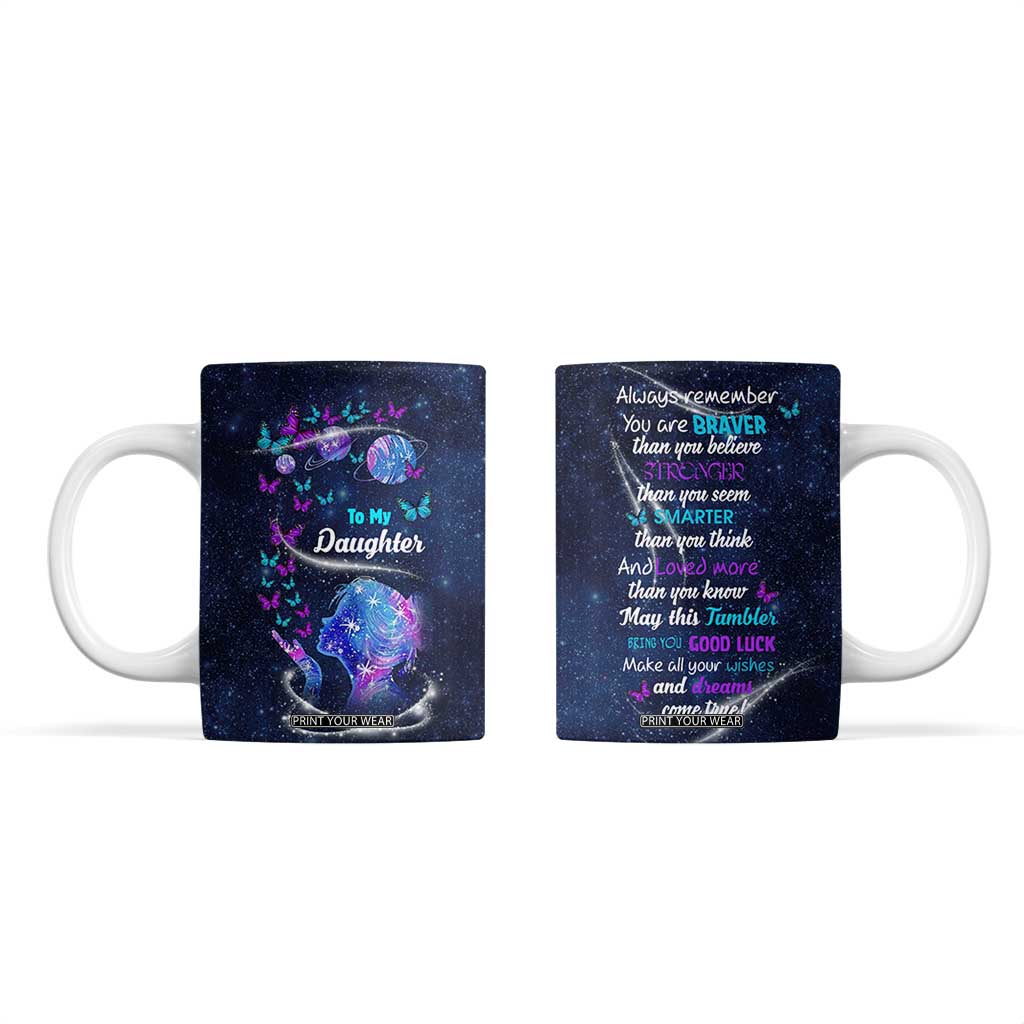 Daughter Gifts Coffee Mug Valentines Day Gift For Daughters Adult TB10 Galaxy Print Your Wear