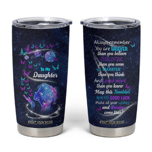 Daughter Gifts Tumbler Cup Valentines Day Gift For Daughters Adult TB10 Galaxy Print Your Wear