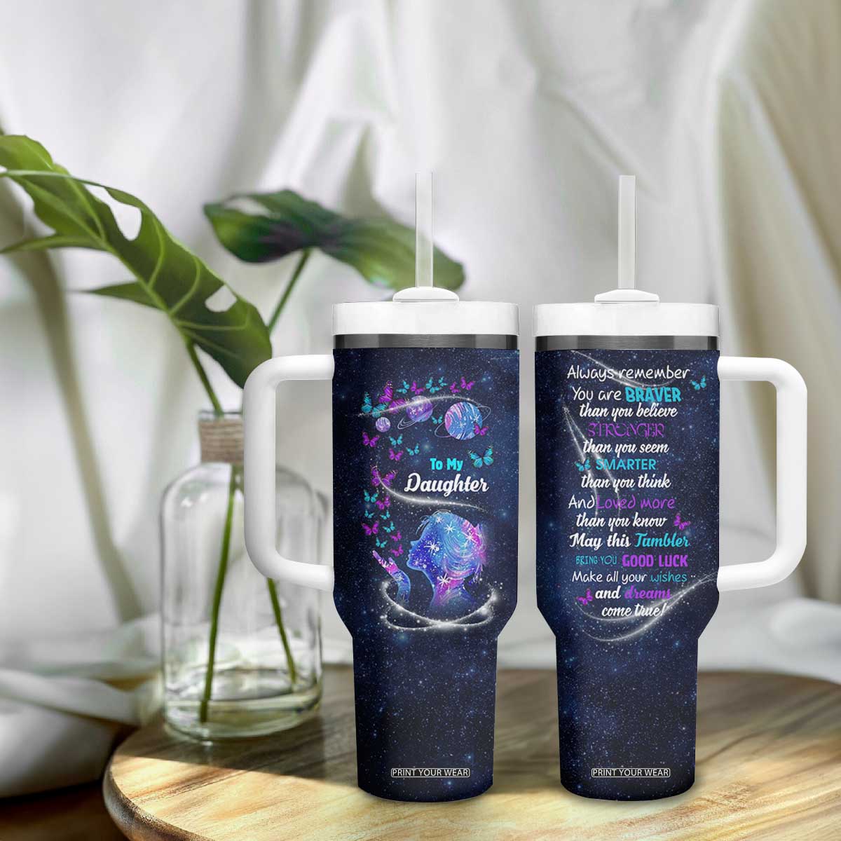 Daughter Gifts Tumbler With Handle Valentines Day Gift For Daughters Adult TB10 Print Your Wear