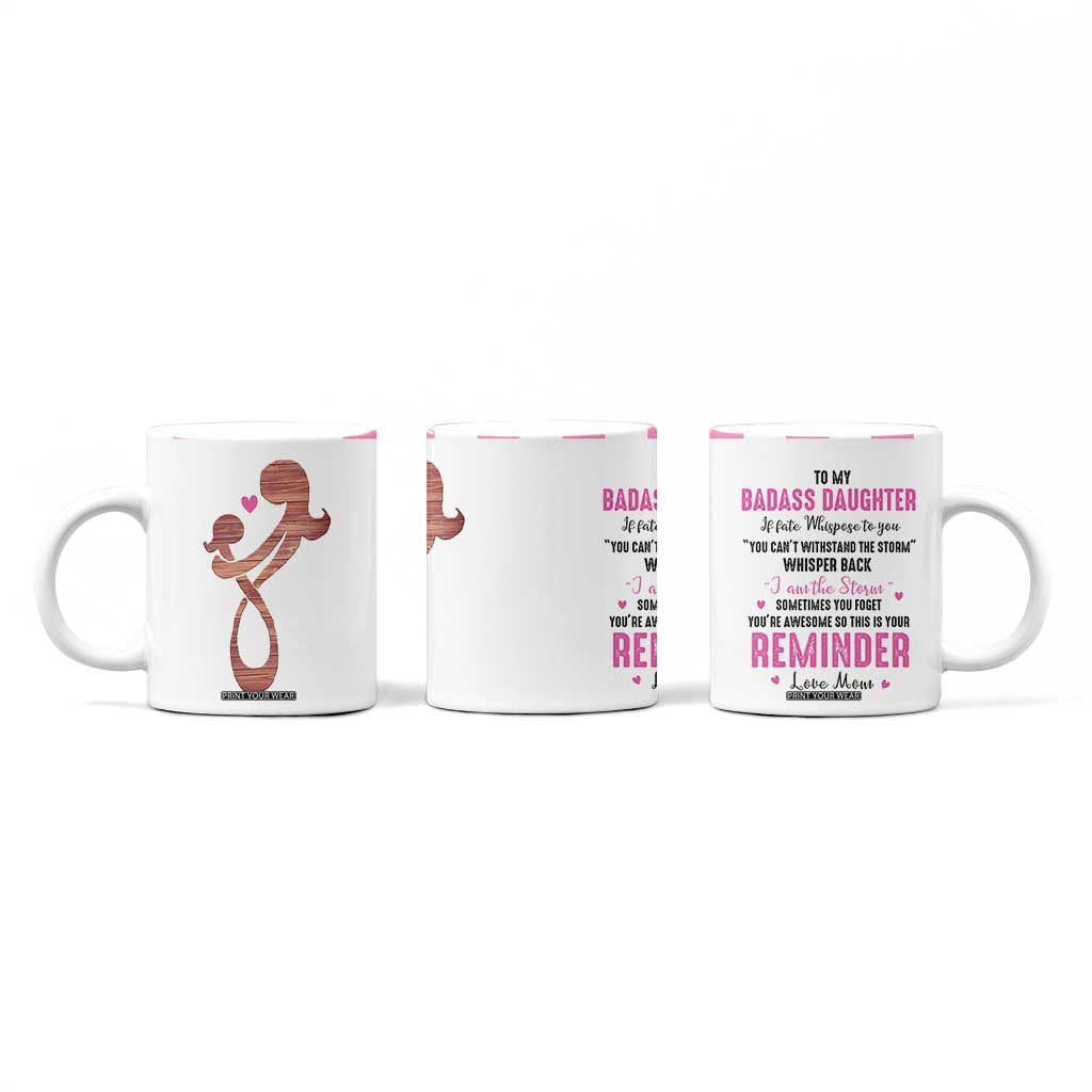 Funny Daughter Gifts Coffee Mug To My Badass Daughter From Mom Adult Daughter Birthday Gifts Ideas TB10 Print Your Wear