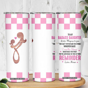 Funny Daughter Gifts Skinny Tumbler To My Badass Daughter From Mom Adult Daughter Birthday Gifts Ideas TB10 Print Your Wear