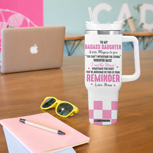 Funny Daughter Gifts Tumbler With Handle To My Badass Daughter From Mom Adult Daughter Birthday Gifts Ideas TB10 Print Your Wear