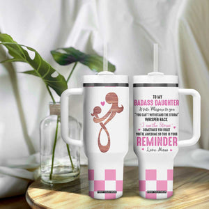 Funny Daughter Gifts Tumbler With Handle To My Badass Daughter From Mom Adult Daughter Birthday Gifts Ideas TB10 Print Your Wear