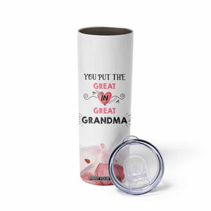 Mothers Day Grandma Skinny Tumbler You Put the Great in Great Grandma TB10 Print Your Wear