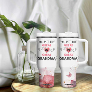Mothers Day Grandma Tumbler With Handle You Put the Great in Great Grandma TB10 Print Your Wear